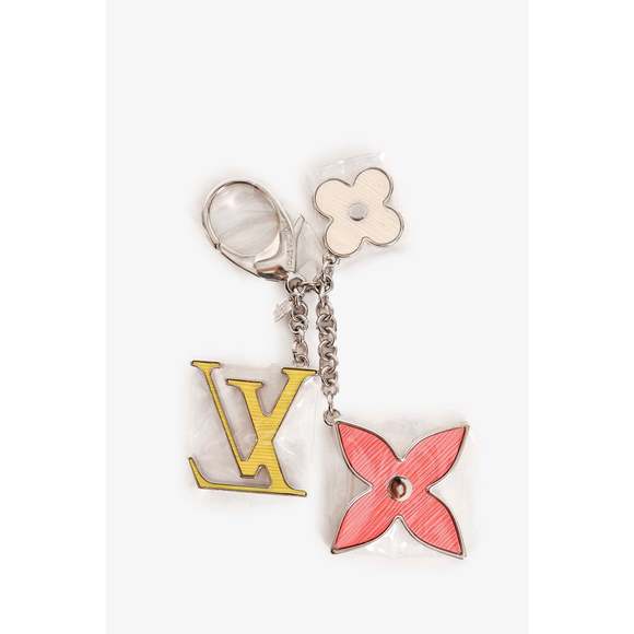 Louis Vuitton Multicolor/Silver Fleur De Monogram Bag Charm - Picture 2 of 2